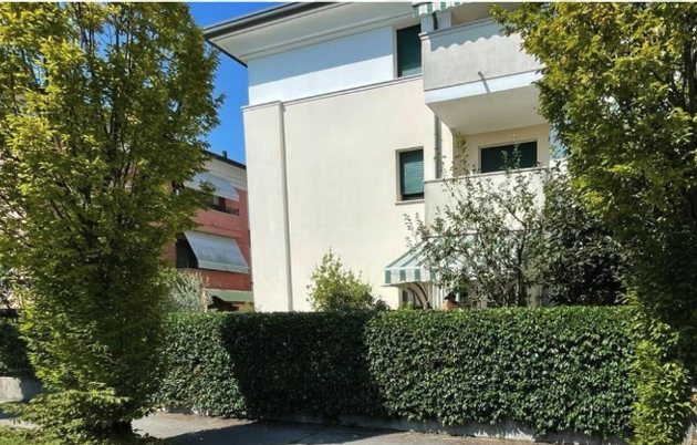 La stessa siepe dopo: cima piatta e fianco dritto, il bordo del prato pulito.